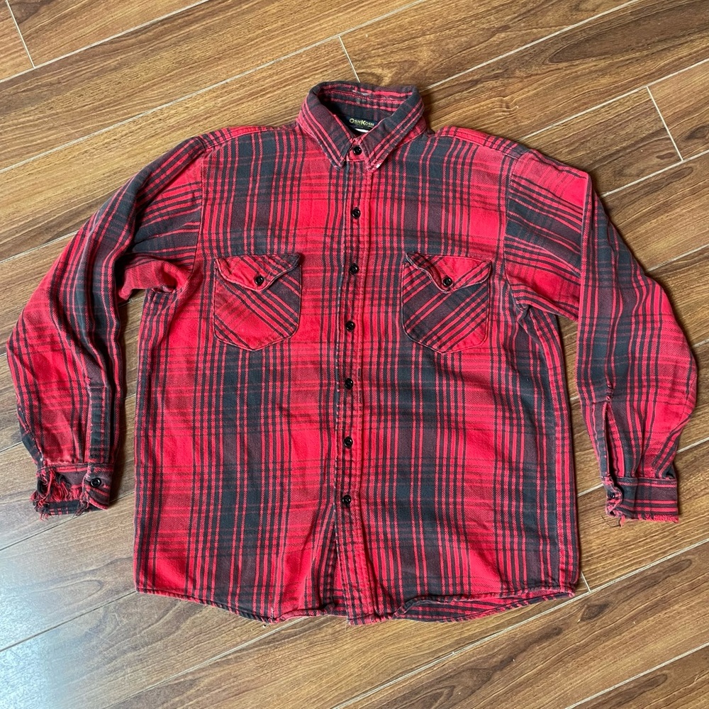 Vintage OshKosh Plaid Men's Shirt